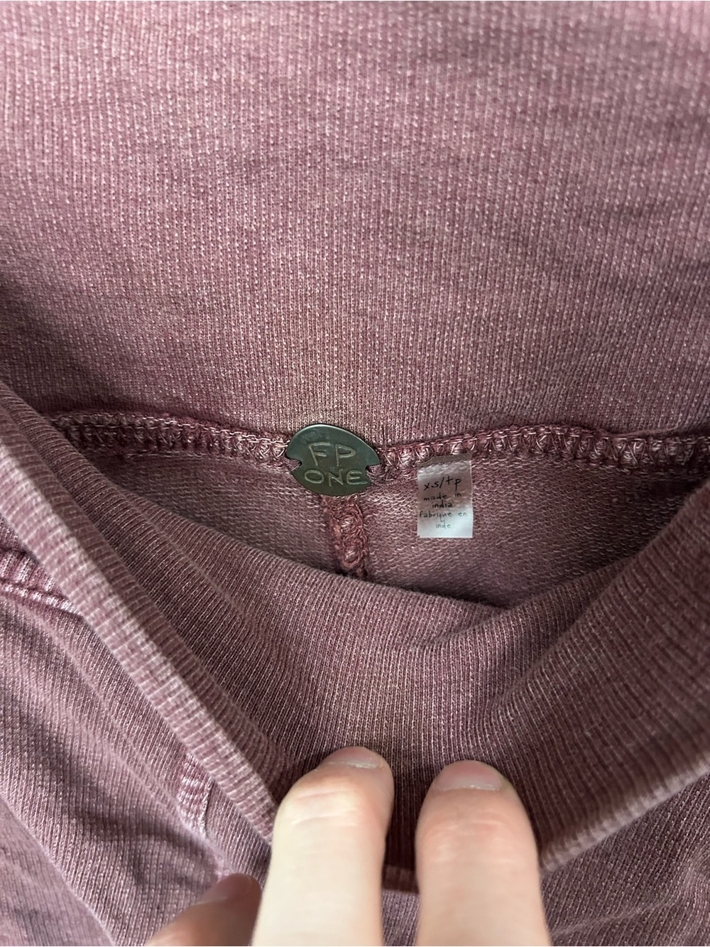 Free People FP One Smocked Burgundy pant - Picture 3 of 3